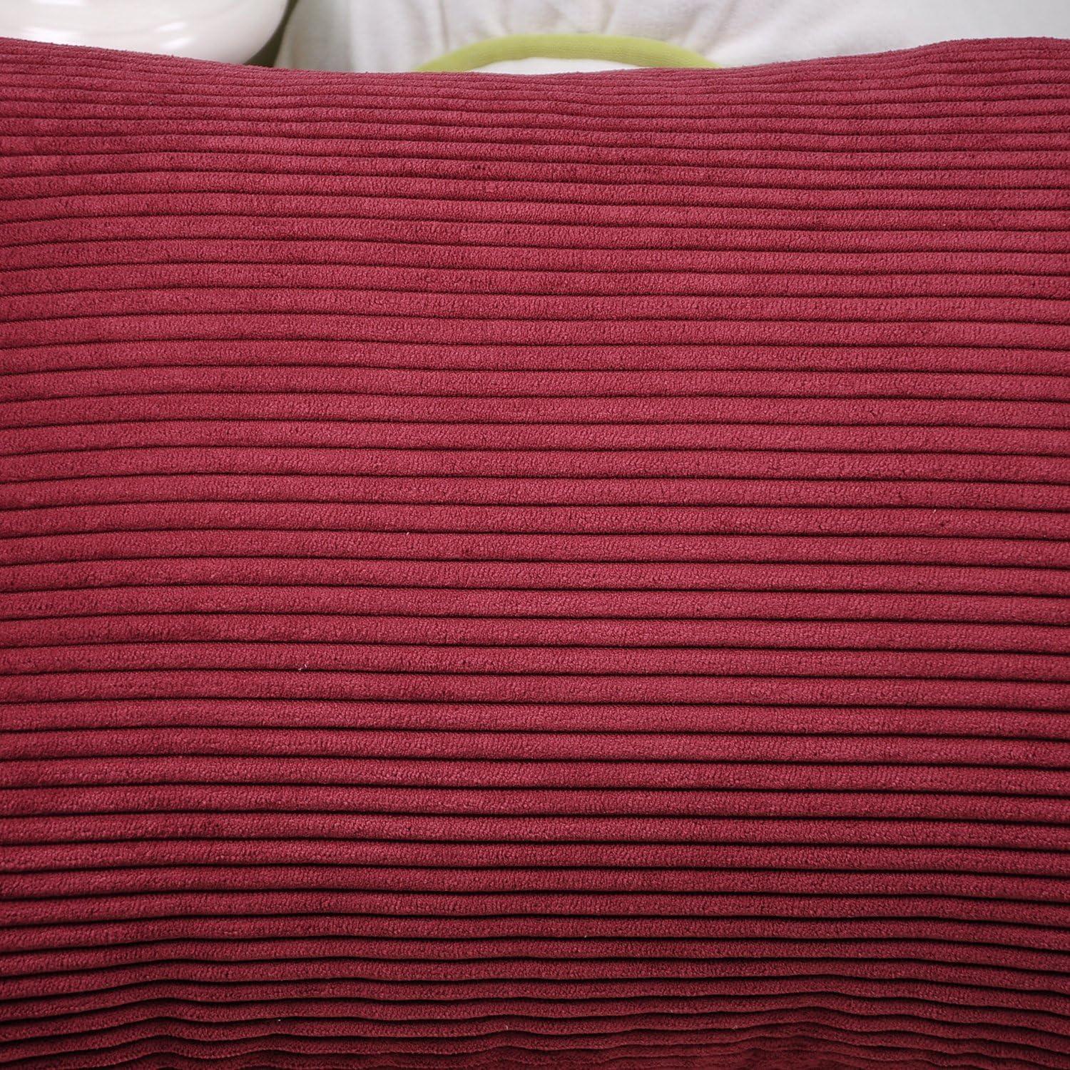Funda de Cojín CaliTime Pack de 2 30x50 cm Rojo Oscuro