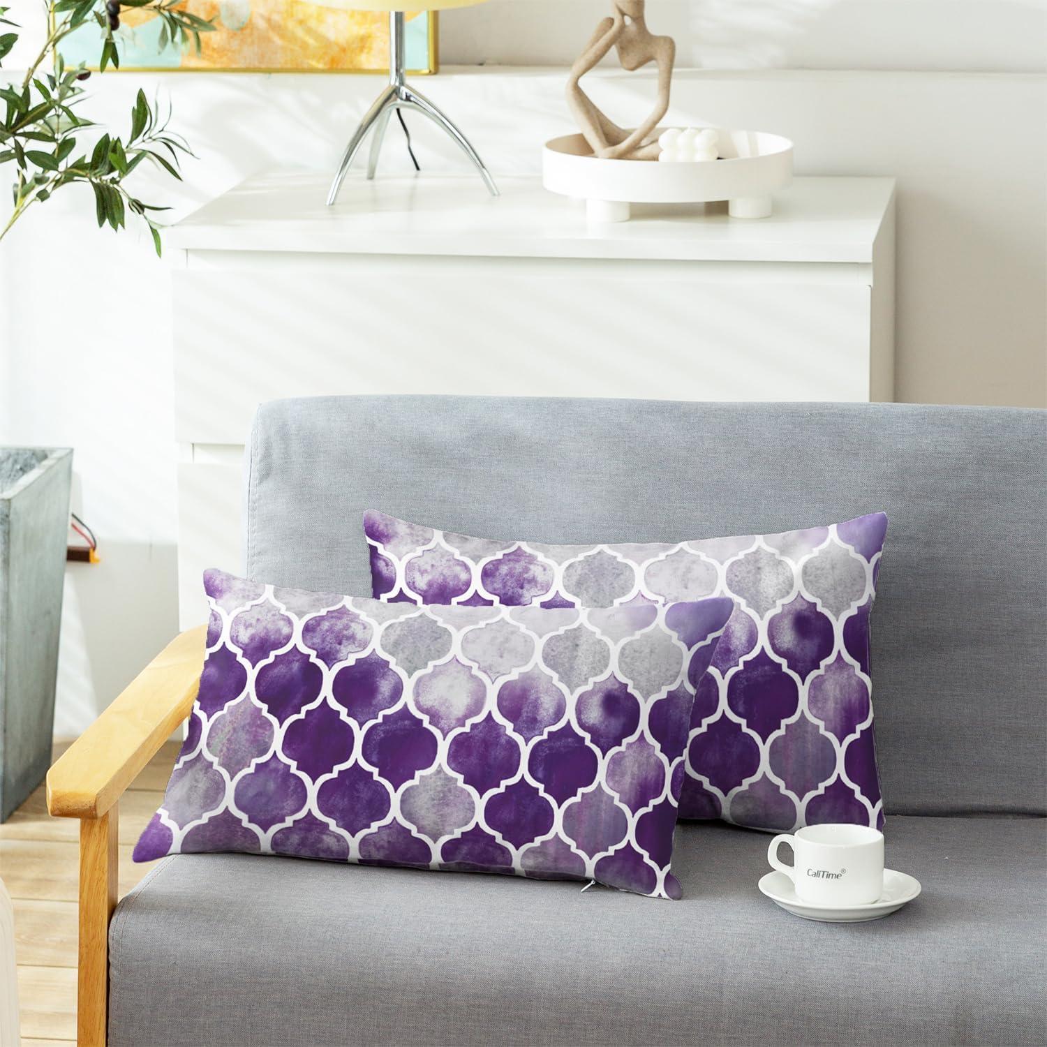 Fundas de Cojín Rectangulares CaliTime Pack 2 30x50cm Geométrico