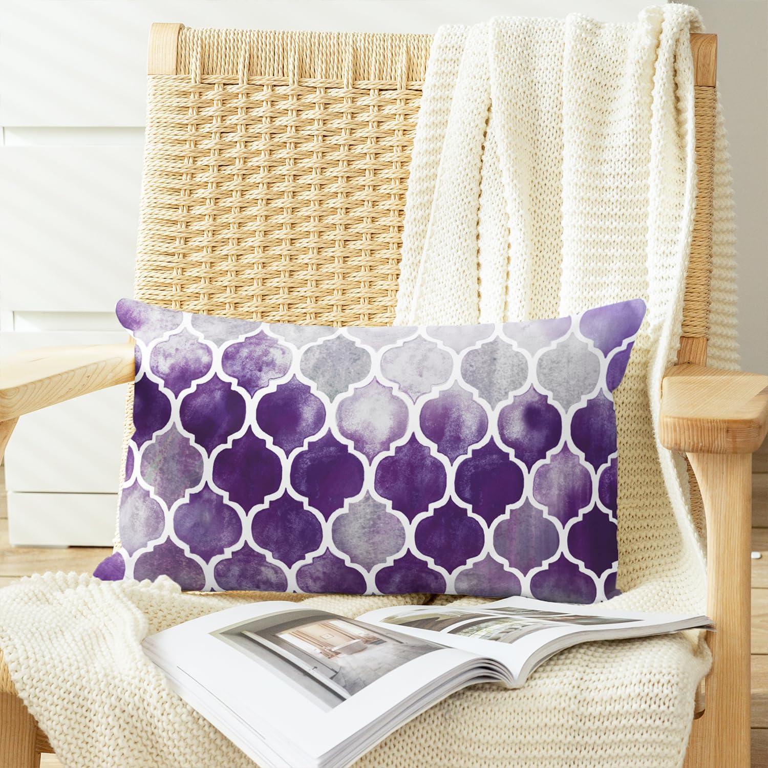 Fundas de Cojín Rectangulares CaliTime Pack 2 30x50cm Geométrico