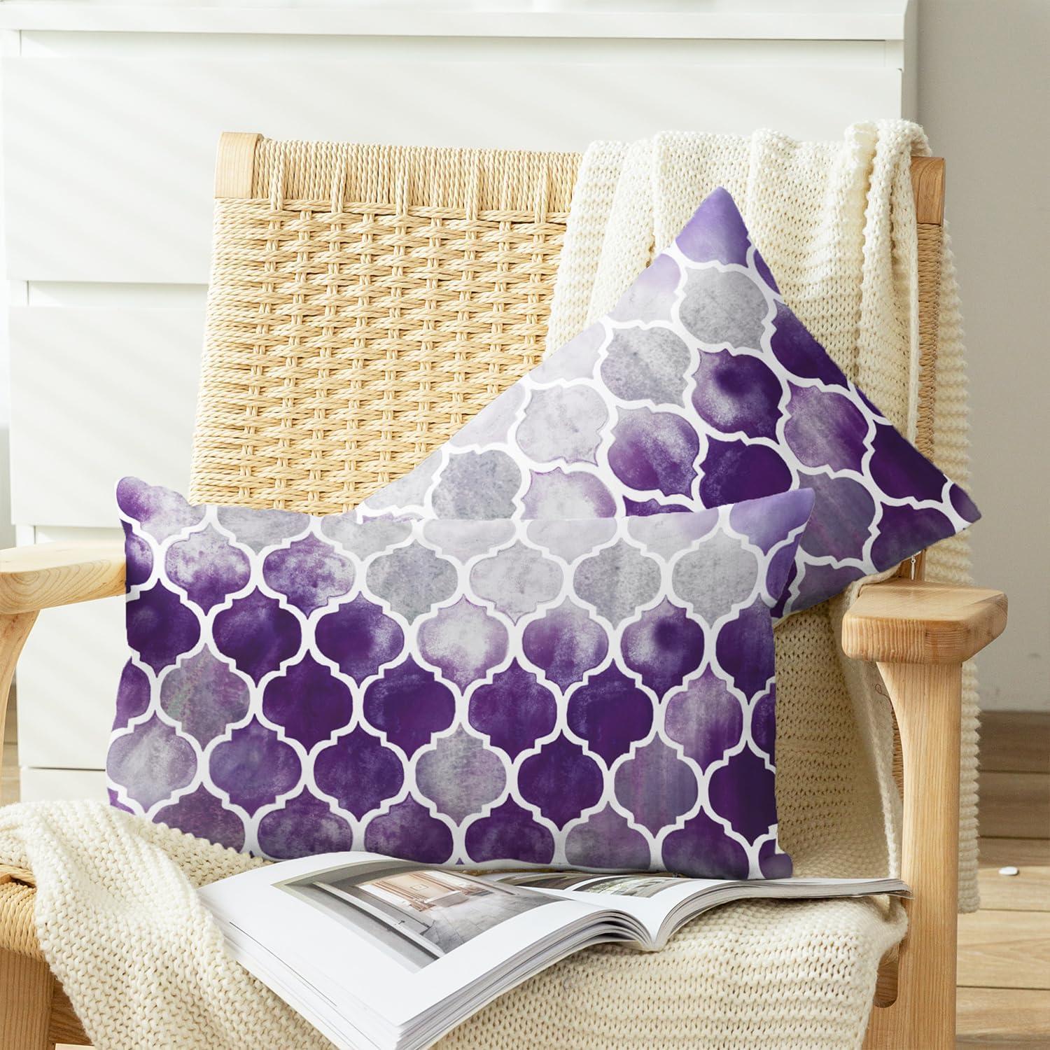 Fundas de Cojín Rectangulares CaliTime Pack 2 30x50cm Geométrico