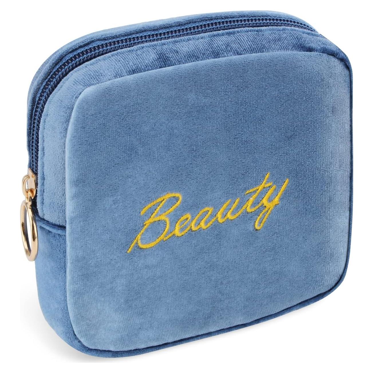 Bolsas de Almacenamiento de Toallas Sanitarias SIDESUGAR - Franela, 13.5x13.5cm, Azul Oscuro