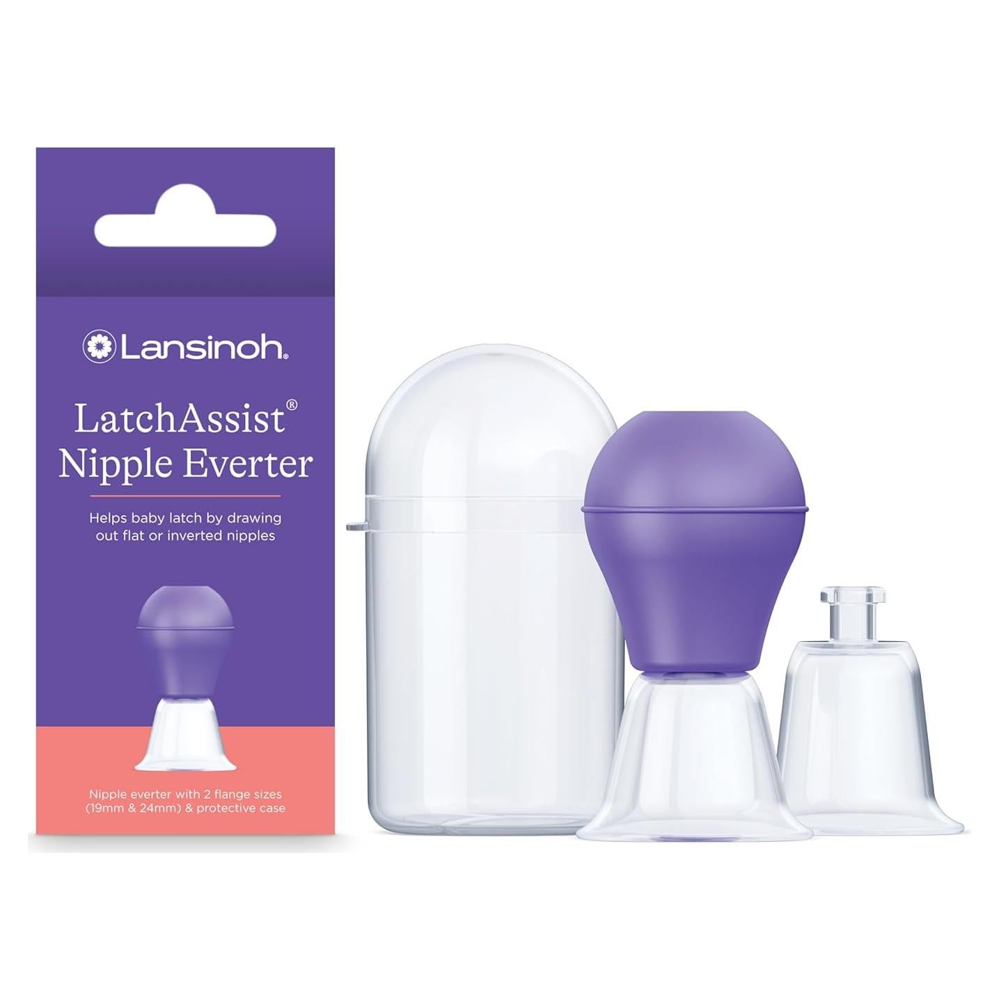 Eversor de Pezones Lansinoh LatchAssist con 2 Flanges 19mm 24mm