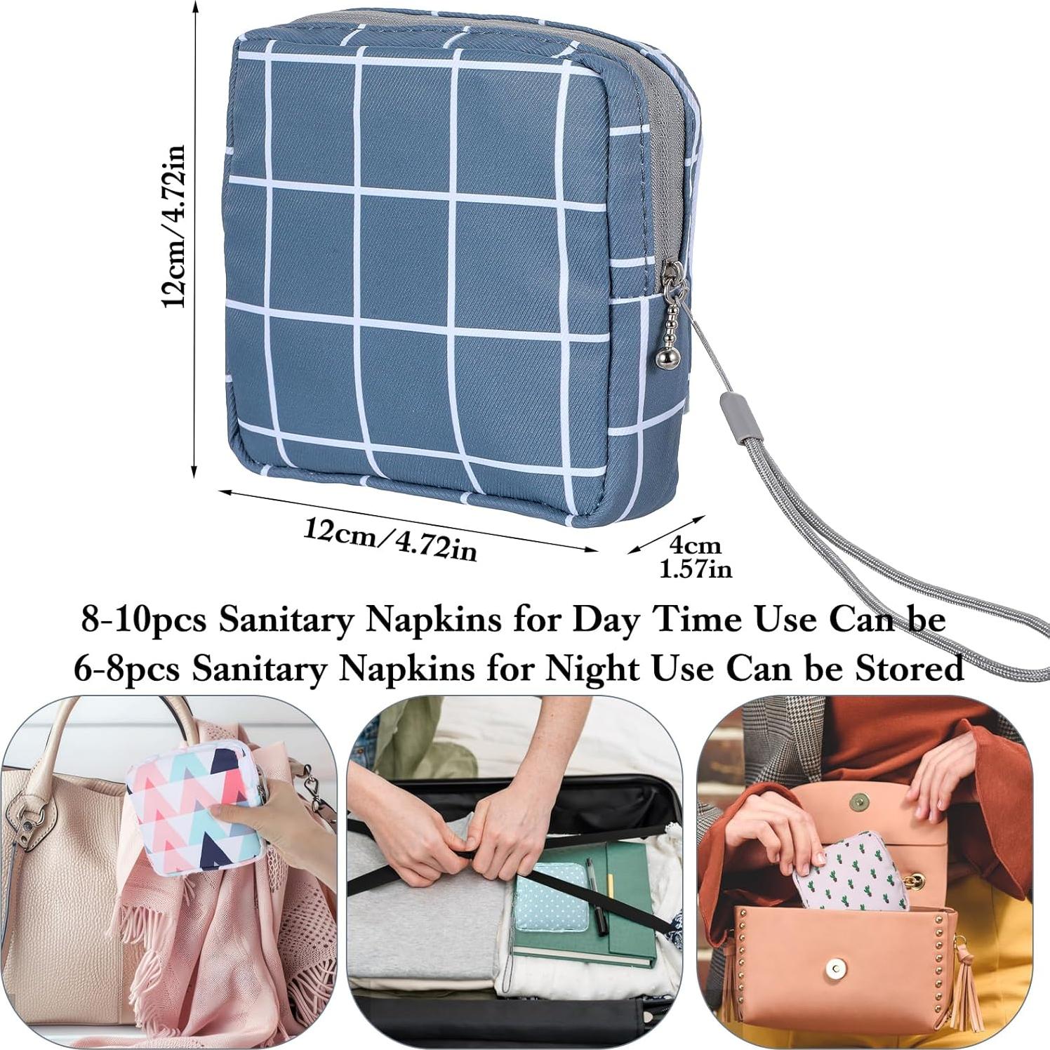 Juego de 4 Bolsas Portátiles APLZGMG para Toallas Menstruales