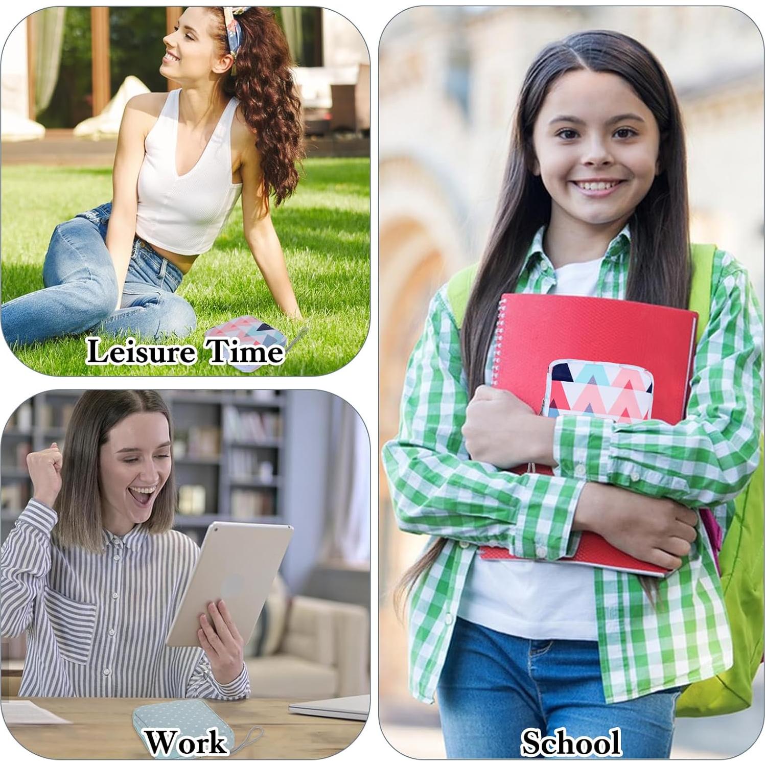 Juego de 4 Bolsas Portátiles APLZGMG para Toallas Menstruales