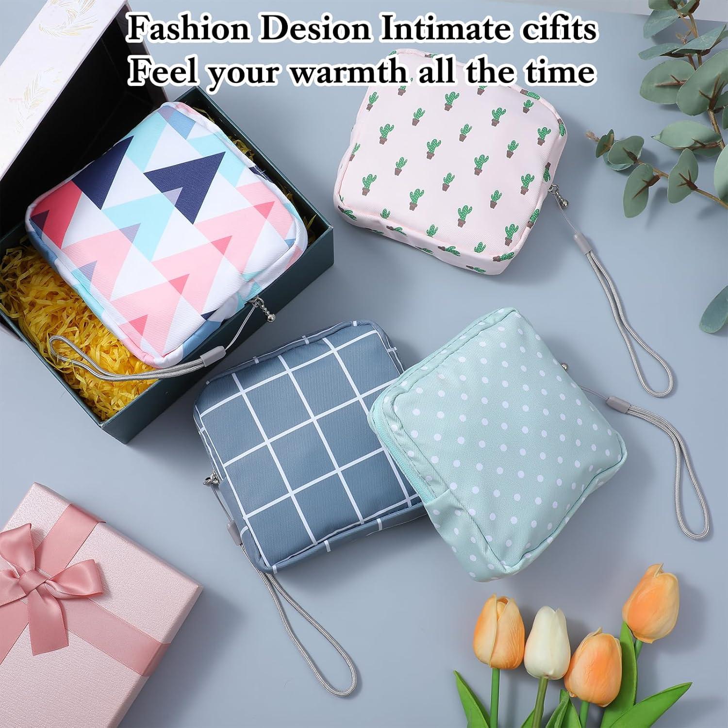 Juego de 4 Bolsas Portátiles APLZGMG para Toallas Menstruales