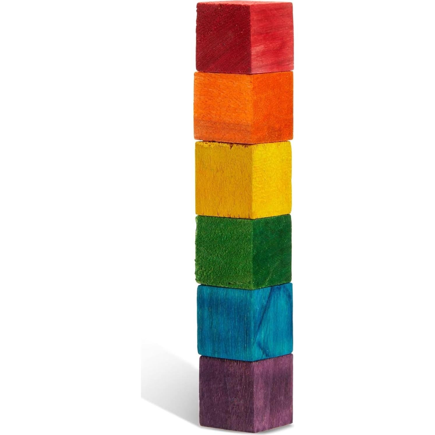 Bloques de Madera Coloridos Bright Creations 100 Piezas 1.52 cm