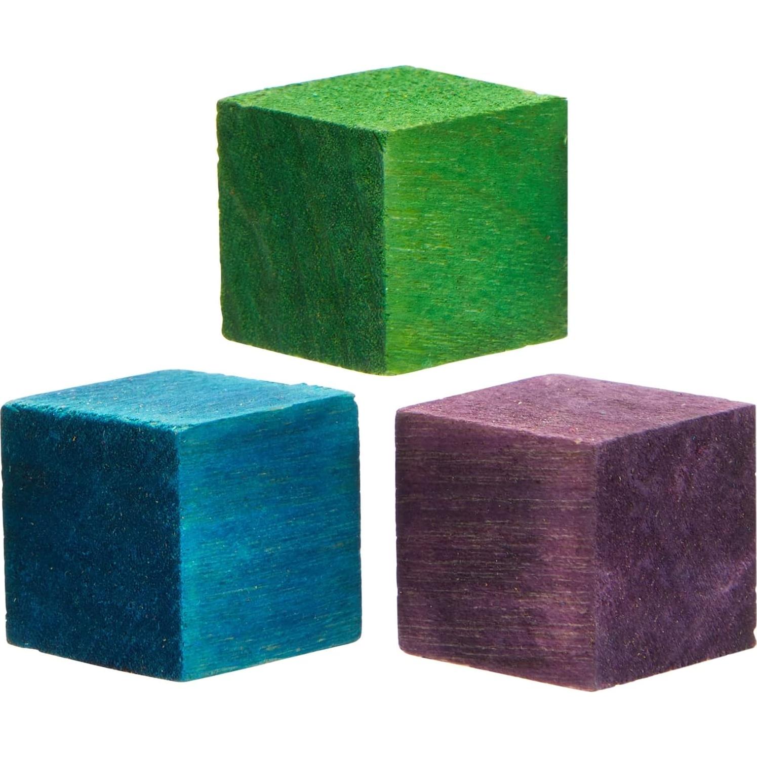 Bloques de Madera Coloridos Bright Creations 100 Piezas 1.52 cm