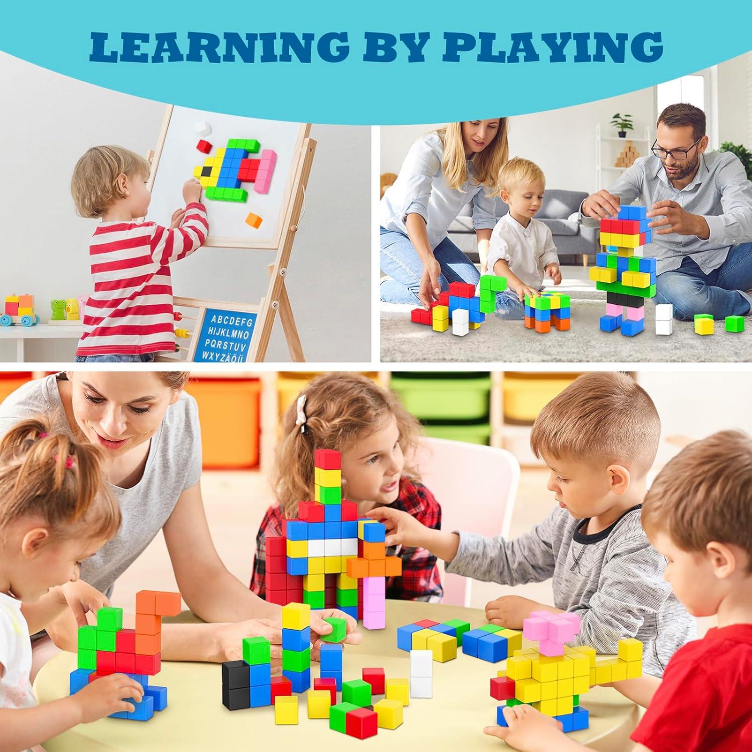 Bloques Magnéticos 64 Piezas ROMDS Juguetes Educativos Niños