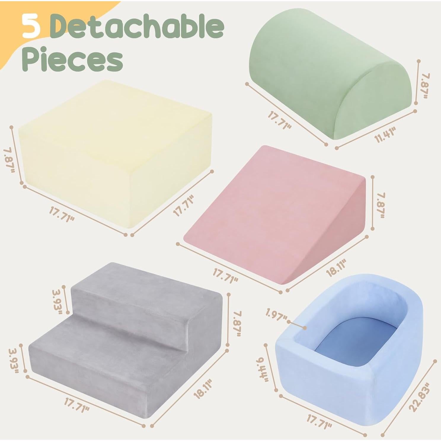 Bloques de Escalada de Espuma Whiffee para Niños 1-3 Años