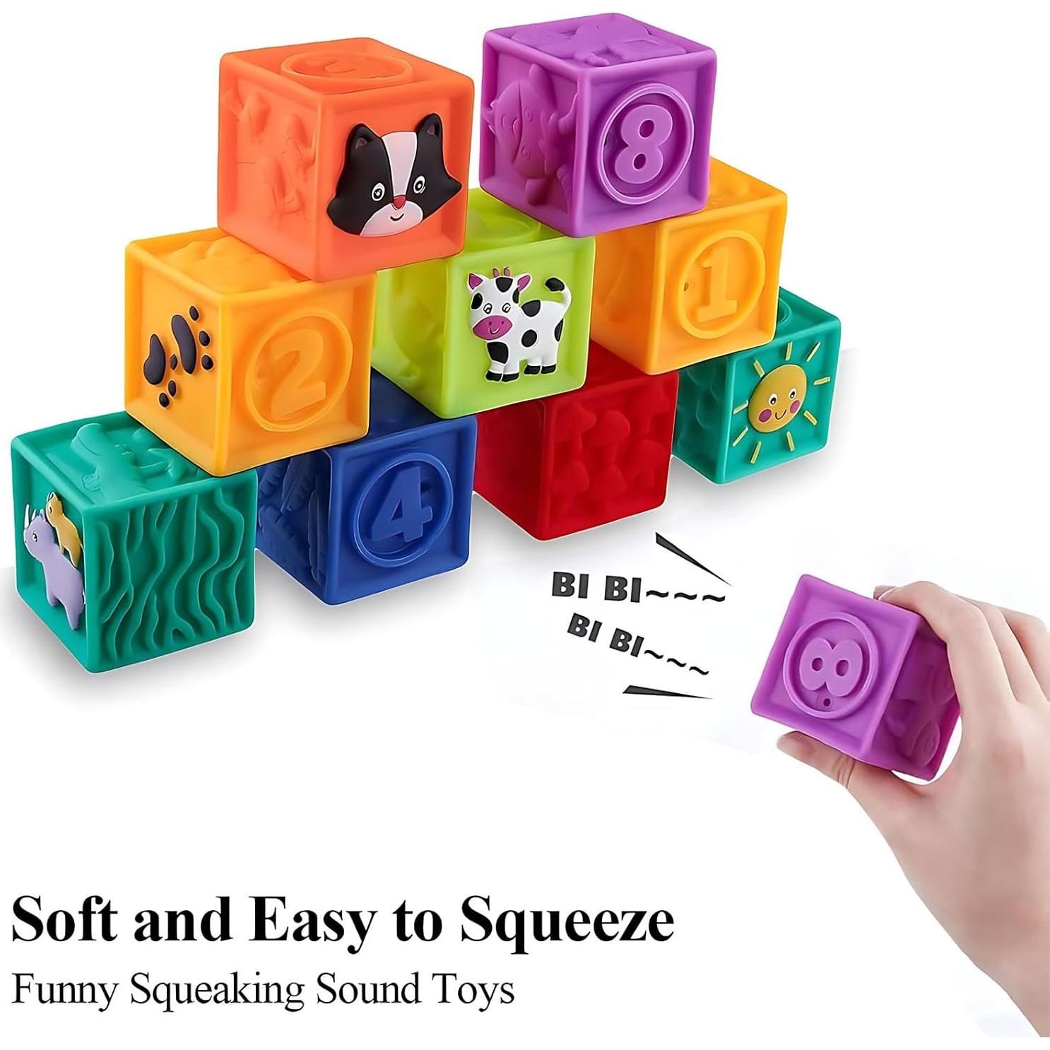 Bloques de Construcción Suaves Kingtree 9PCS para Bebés 6+ Meses