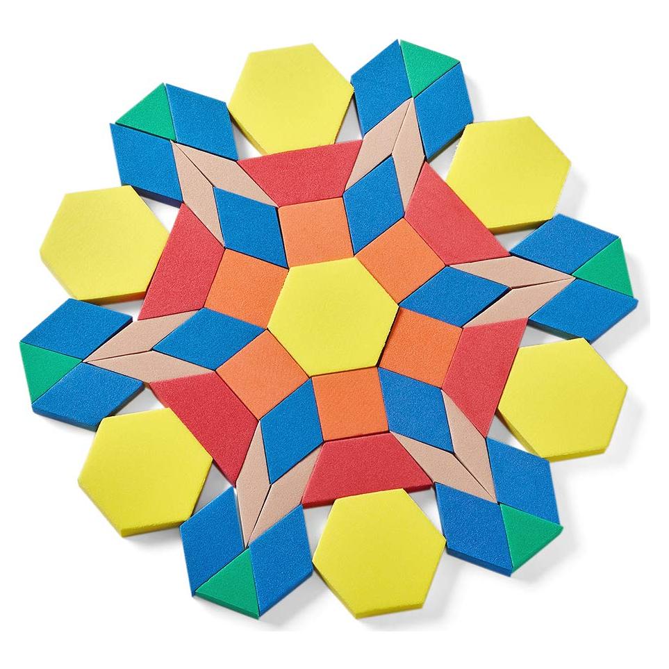 Bloques de Patrón de Espuma hand2mind - Juego de 250 Formas 3D