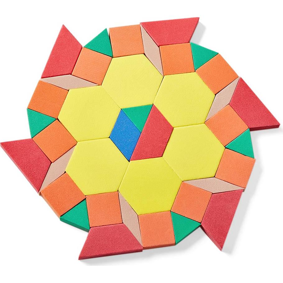 Bloques de Patrón de Espuma hand2mind - Juego de 250 Formas 3D