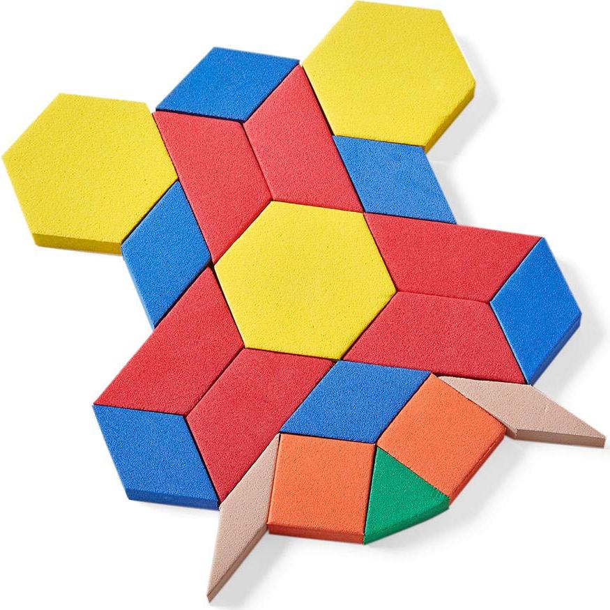 Bloques de Patrón de Espuma hand2mind - Juego de 250 Formas 3D