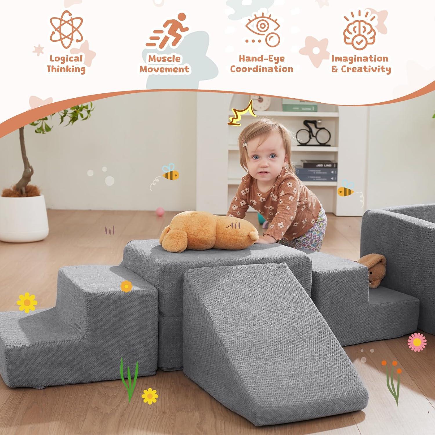 Conjunto de Juguetes de Escalada de Espuma HAHASOLE 80x70cm