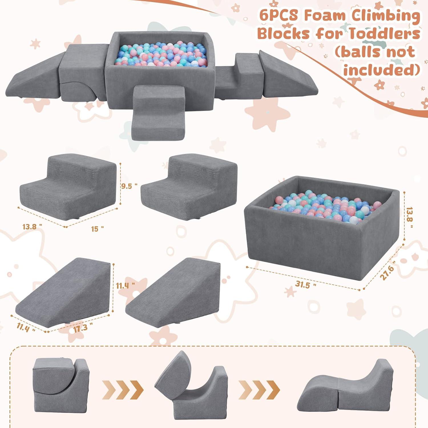 Conjunto de Juguetes de Escalada de Espuma HAHASOLE 80x70cm