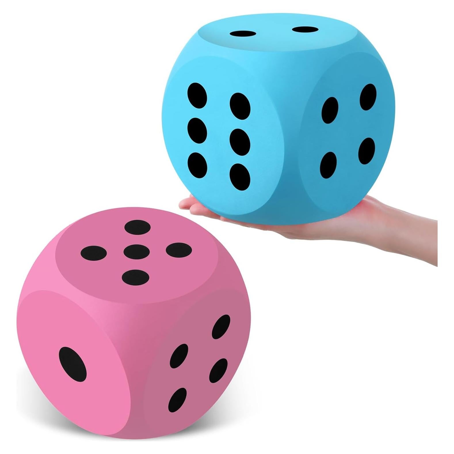 Dados de Espuma Gigantes Shappy 15.24 cm Rosa y Azul 2 Pcs