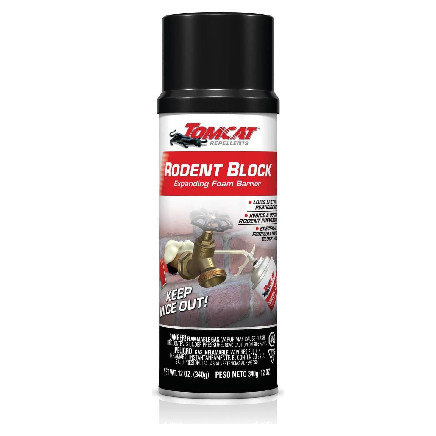 Espuma Expandible Tomcat Rodent Block 340 g - Bloqueo de Ratones