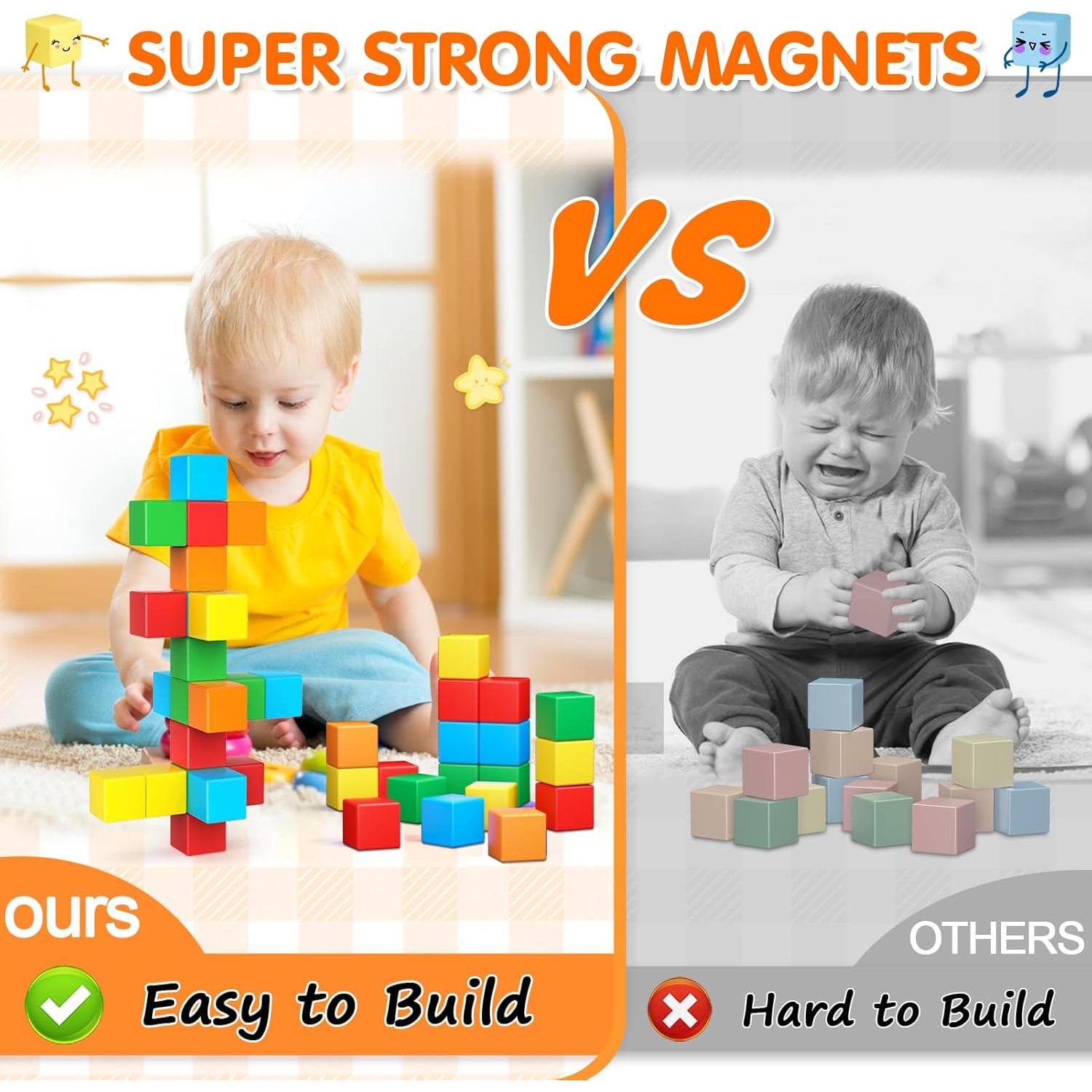 Bloques Magnéticos Zerxona 28PCS 3.58cm Juguetes Educativos