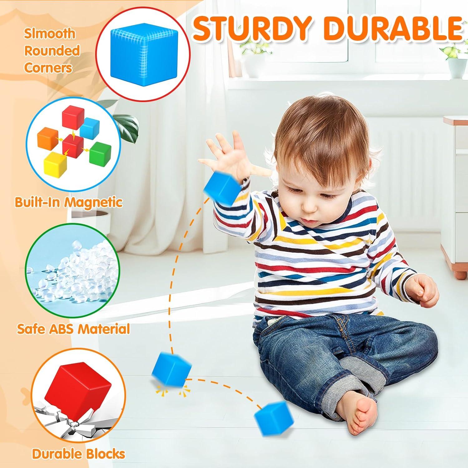 Bloques Magnéticos Zerxona 28PCS 3.58cm Juguetes Educativos