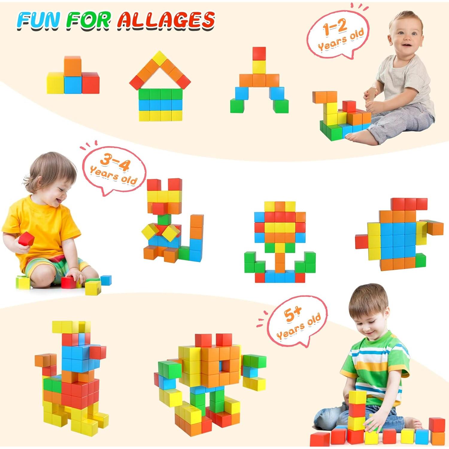 Bloques Magnéticos Zerxona 28PCS 3.58cm Juguetes Educativos