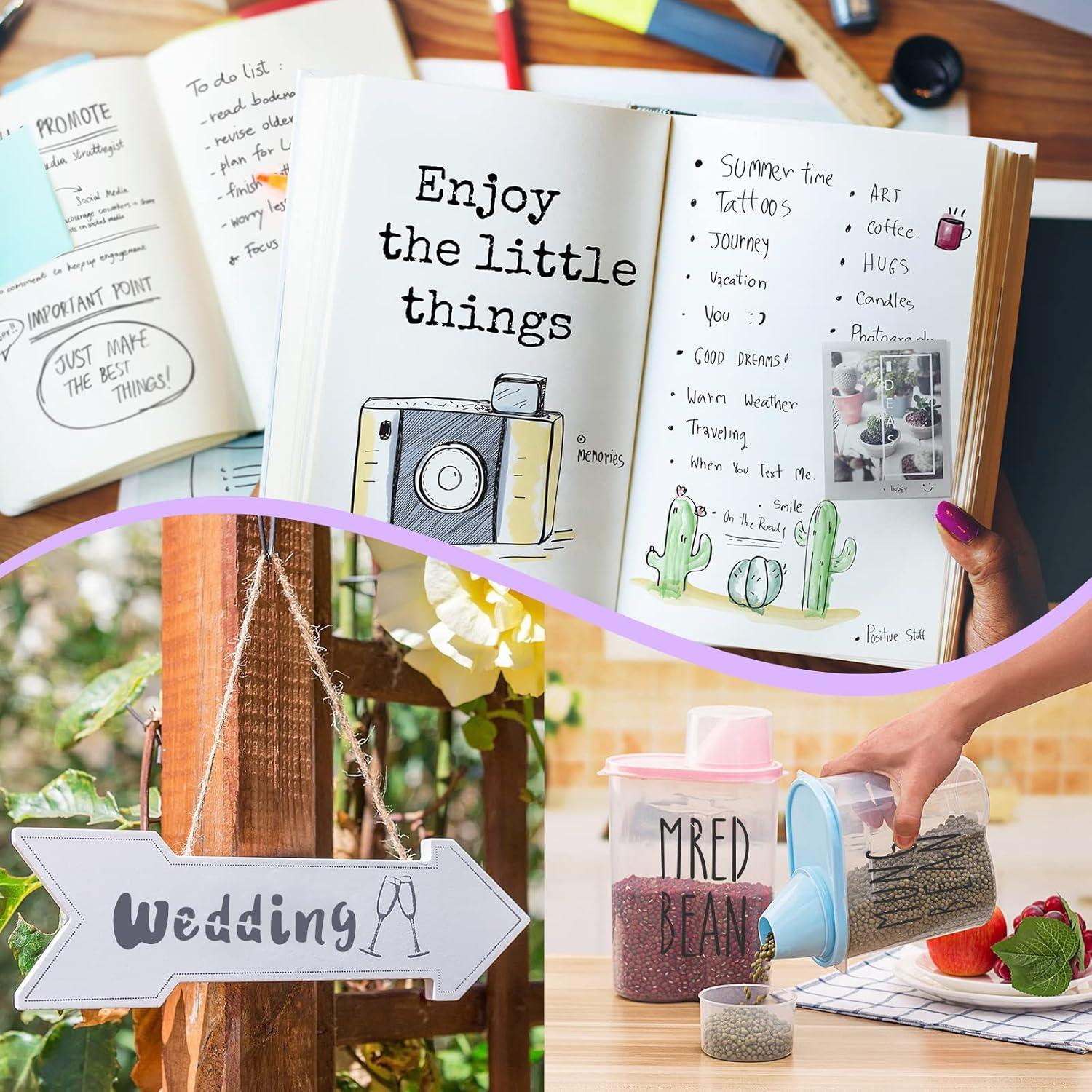 30 Plantillas de Letras y Números Reutilizables Tenare 10x17 cm