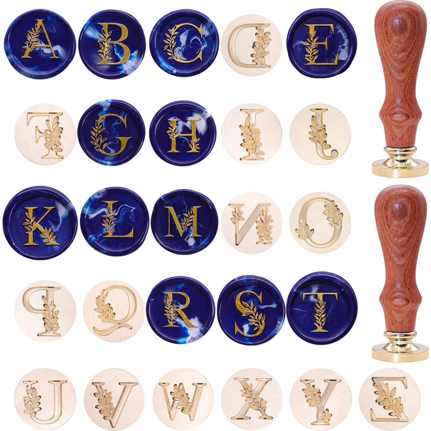 Kit Sello de Cera SWANGSA Letras A-Z 26 Piezas con Mangos