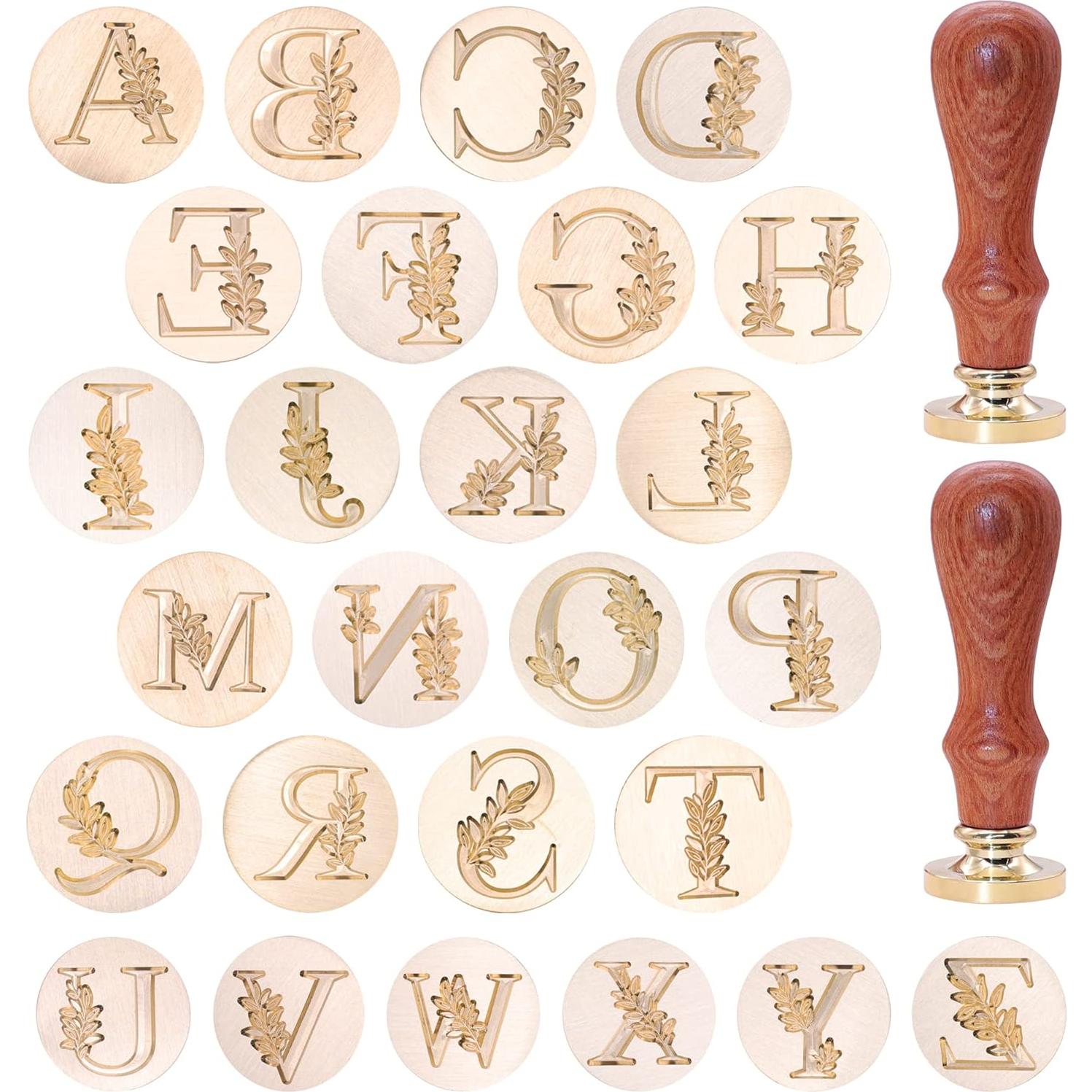 Kit Sello de Cera SWANGSA Letras A-Z 26 Piezas con Mangos