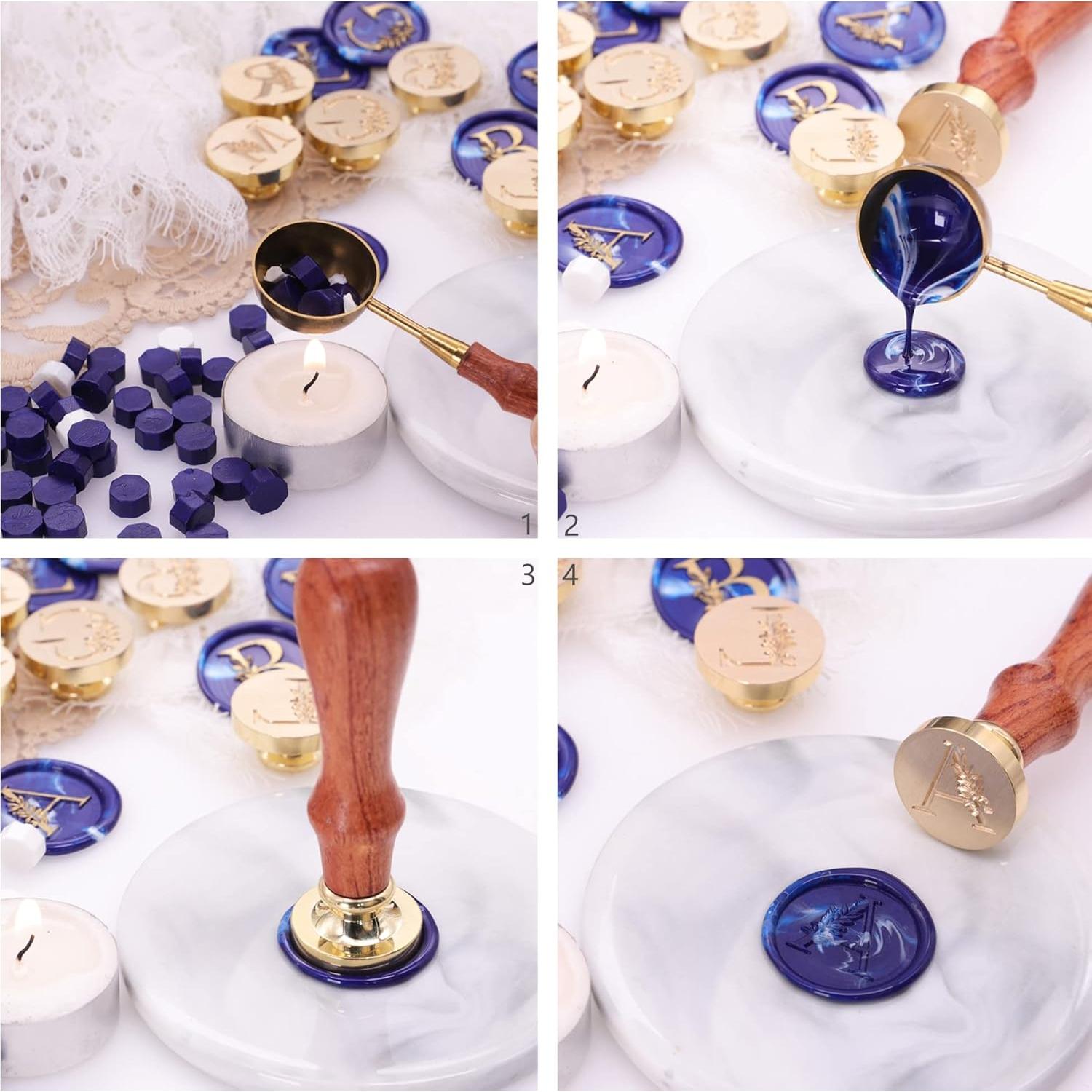 Kit Sello de Cera SWANGSA Letras A-Z 26 Piezas con Mangos