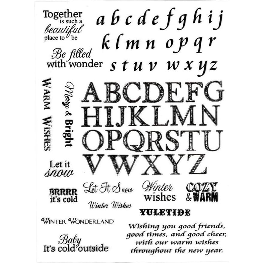 Sellos de Silicona Transparentes AHTOLS 26 Letras Minúsculas y Mayúsculas