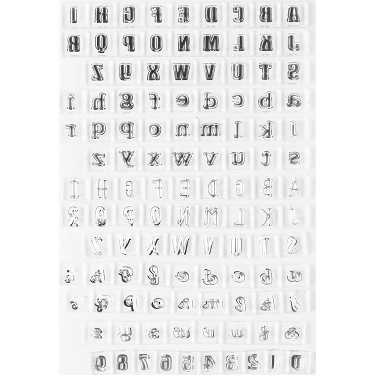 Sello Transparente Alfabeto Tyenaza 10x15 cm Letras y Números