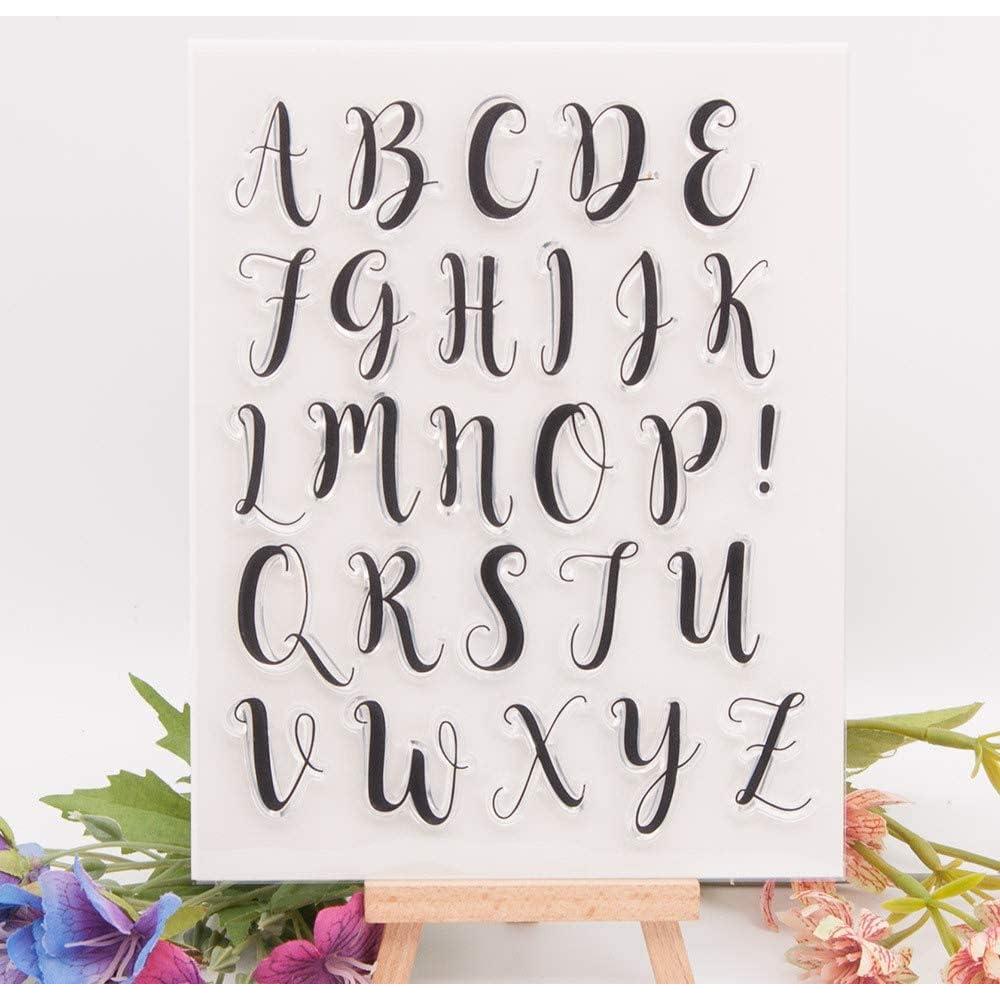 Sellos de Silicona Transparentes Alfabeto 26 Mayúsculas ABTOLS