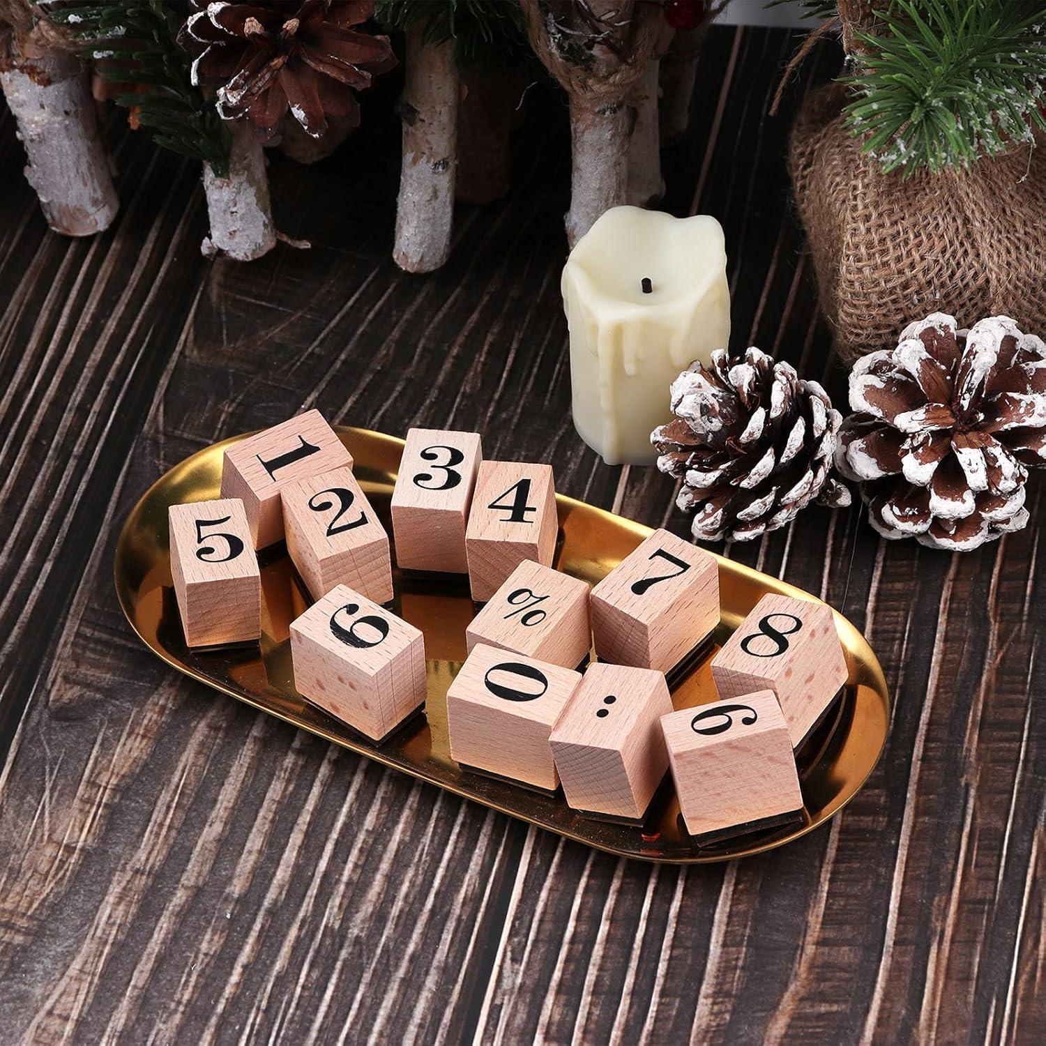 Juego de Sellos de Goma Dizdkizd 12 Piezas Números 0-9