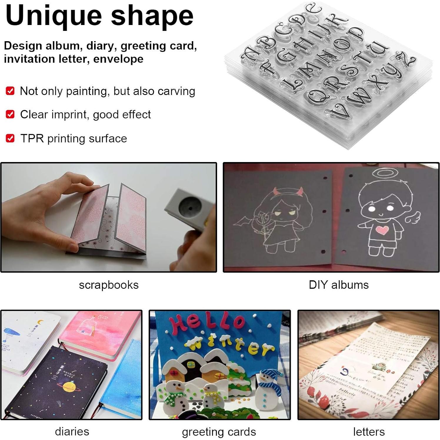 Juego de 8 Sellos Transparentes GLOGLOW para Scrapbooking