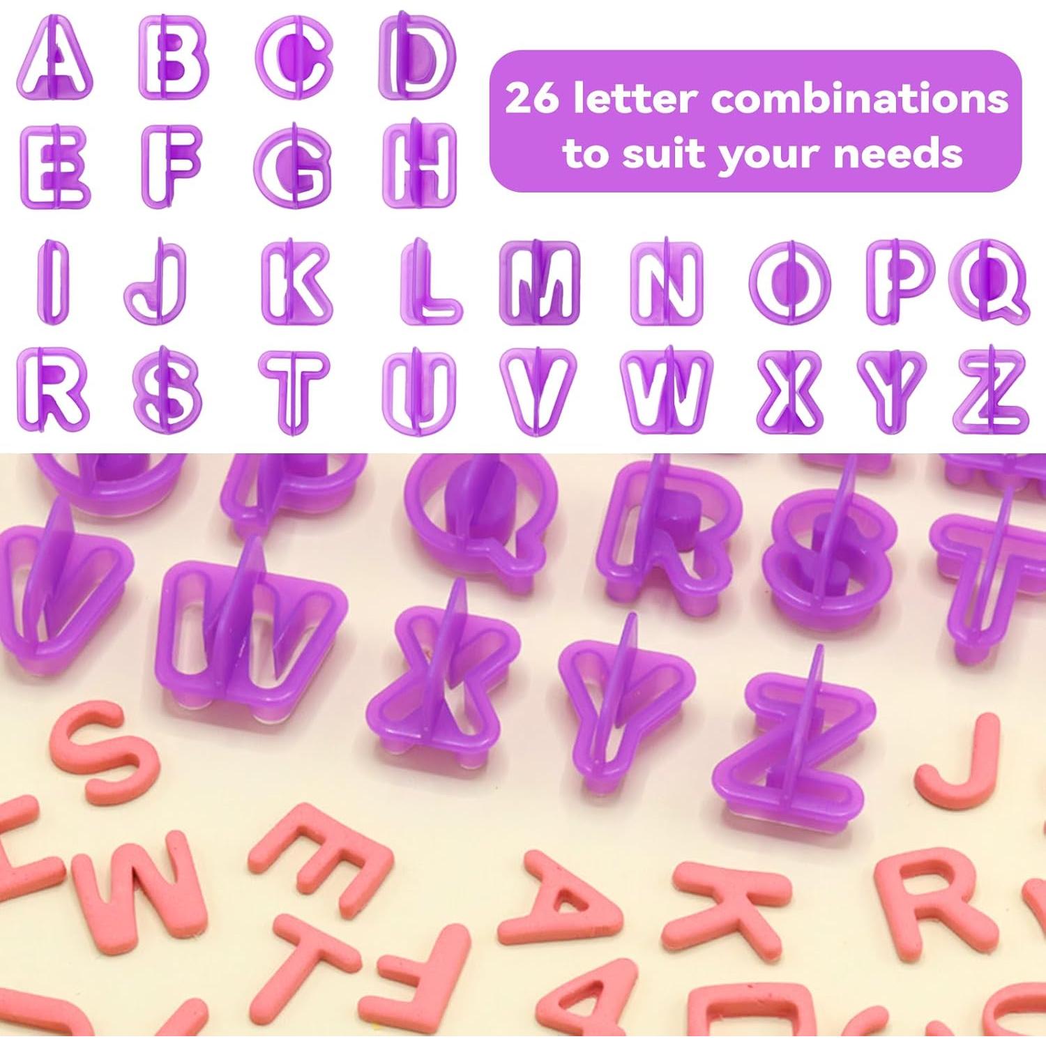 Set de 40 Cortadores de Galletas de Letras y Números Darlingao