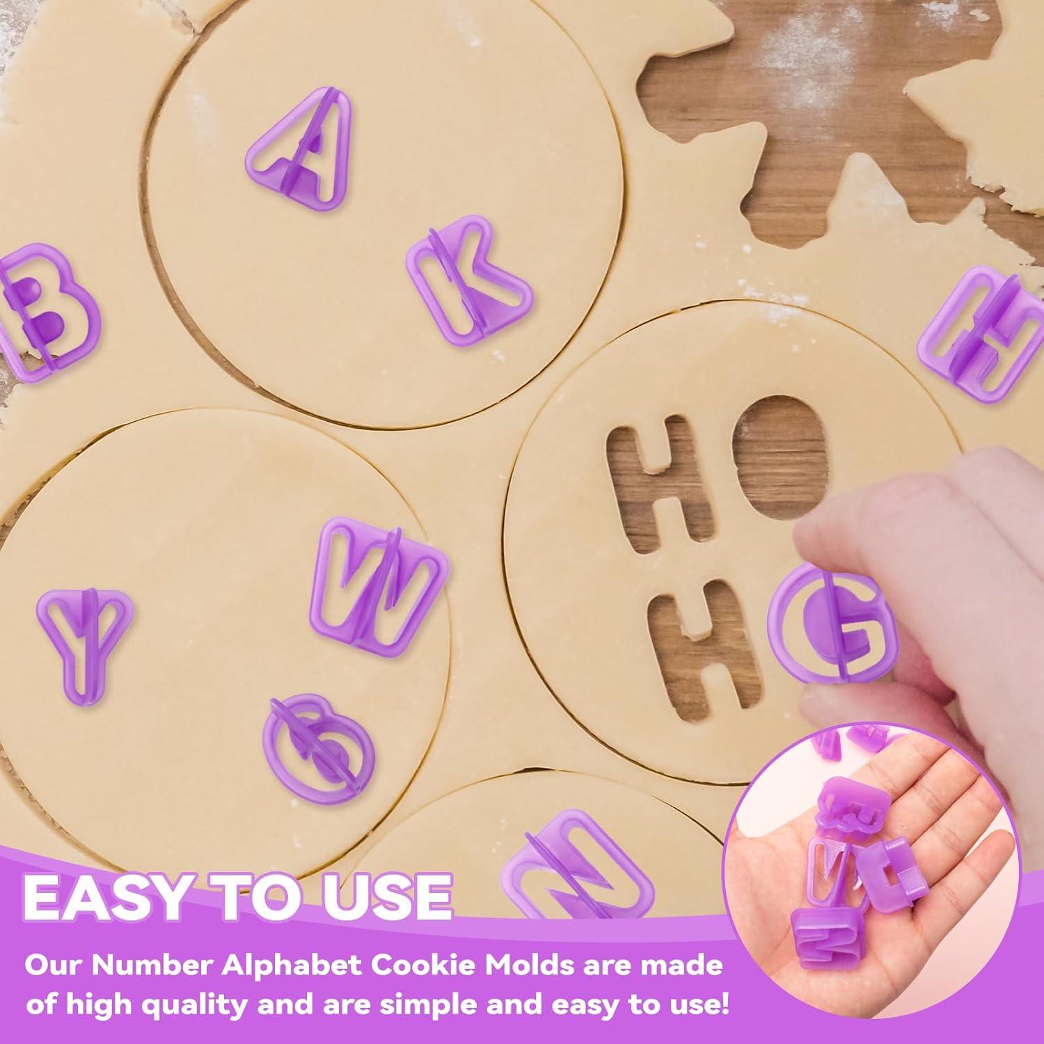 Set de 40 Cortadores de Galletas de Letras y Números Darlingao