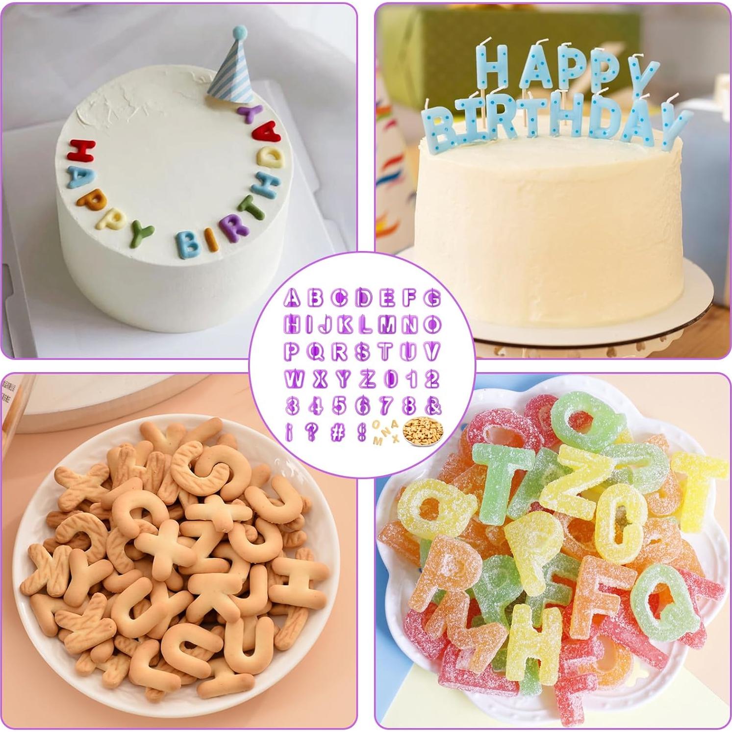 Set de 40 Cortadores de Galletas de Letras y Números Darlingao