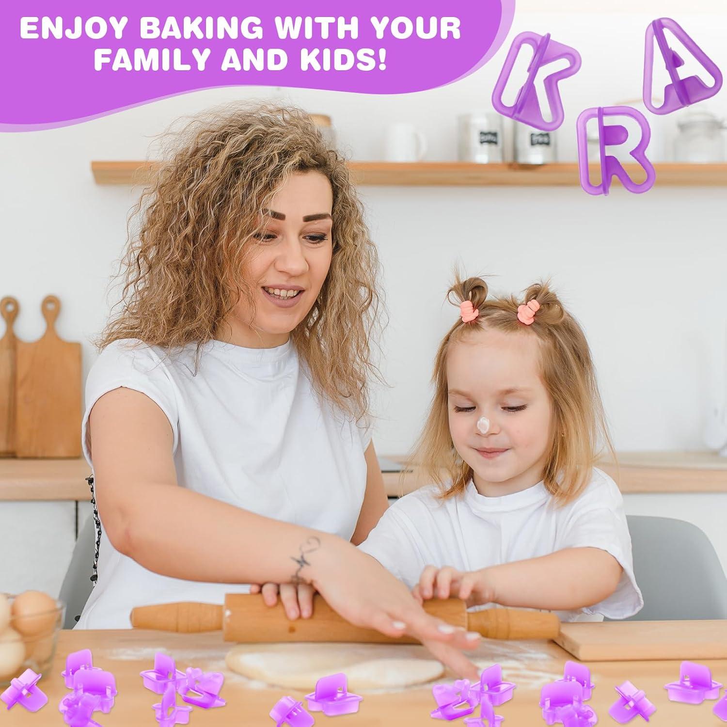 Set de 40 Cortadores de Galletas de Letras y Números Darlingao