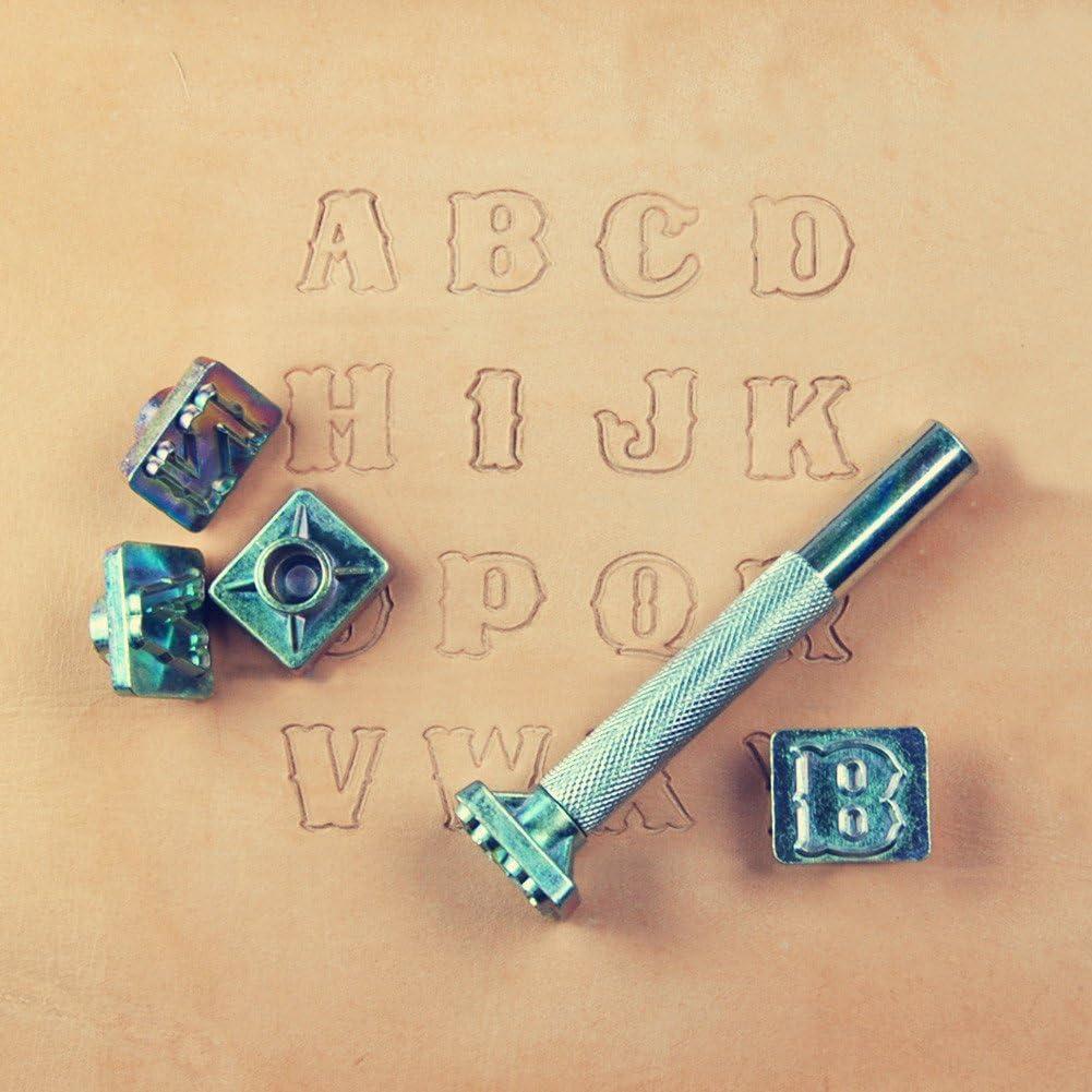 Juego de herramientas de estampado de letras OWDEN 27 piezas para cuero