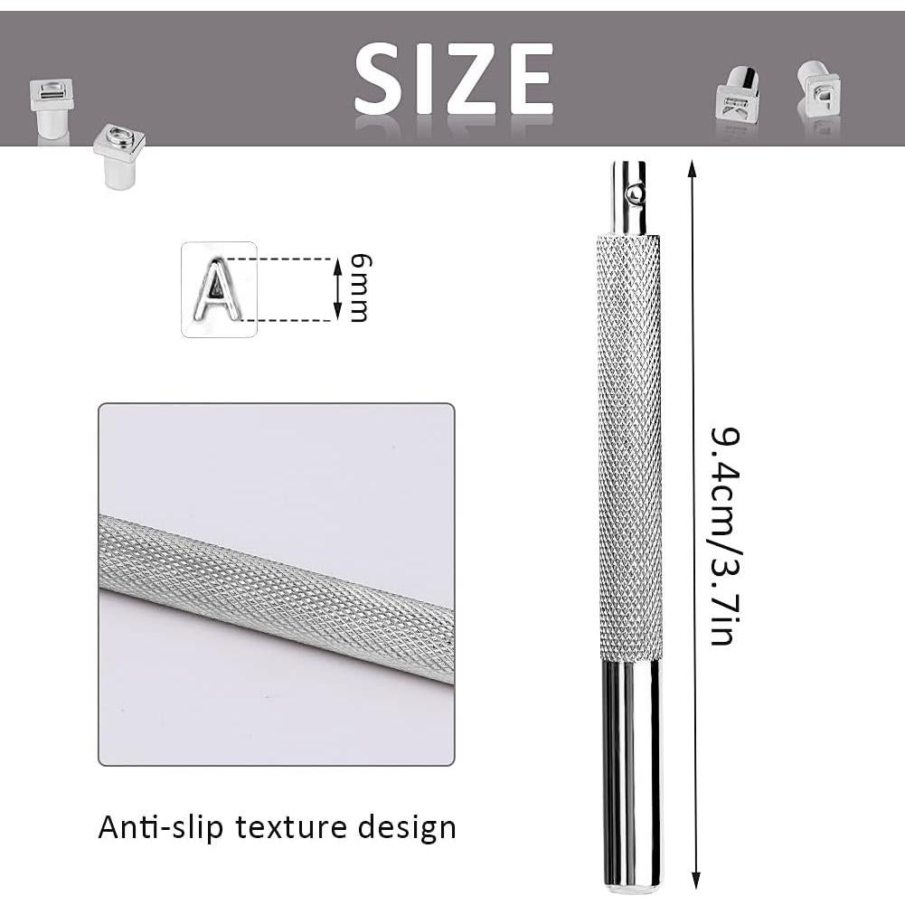 Kit de Estampado de Cuero 38 PCS ZMAAGG con Martillo y Sellos