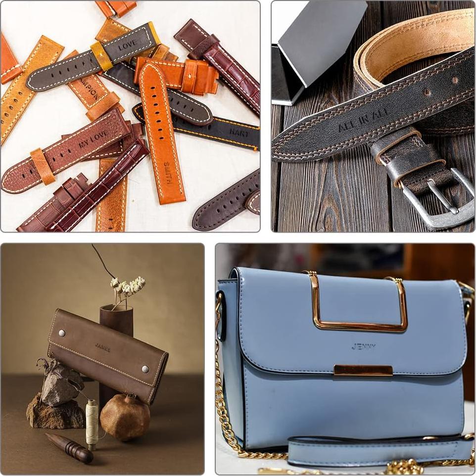 Kit de Estampado de Cuero 38 PCS ZMAAGG con Martillo y Sellos