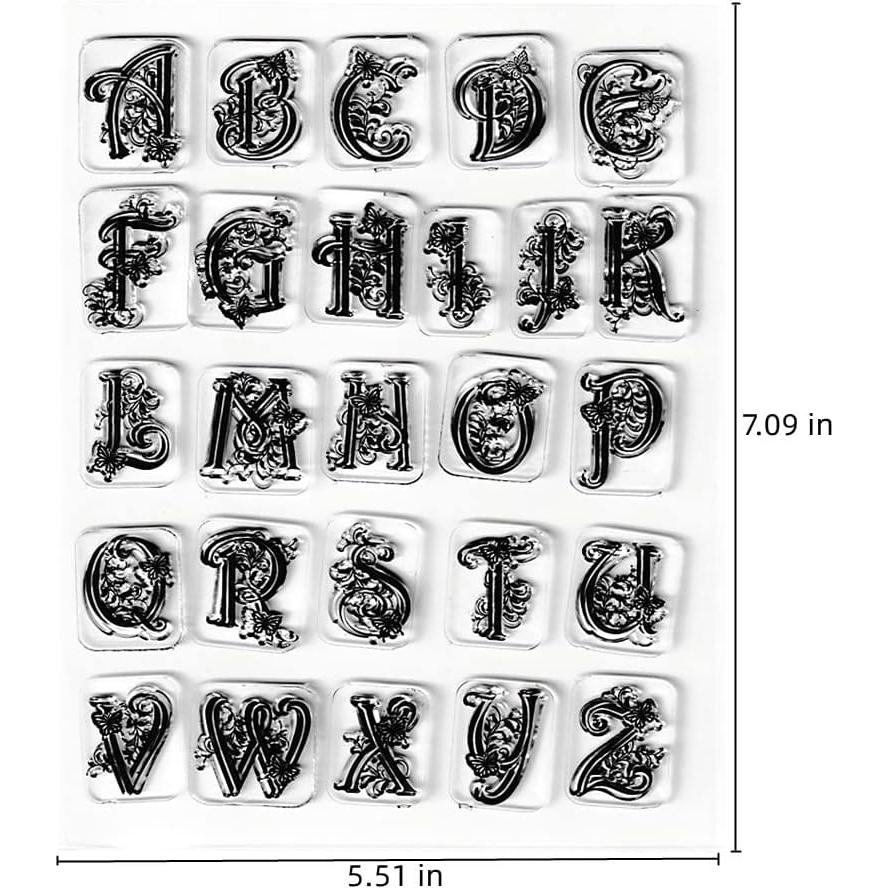 Sello Transparente Letras Mayúsculas NVZBL 26 para Scrapbooking
