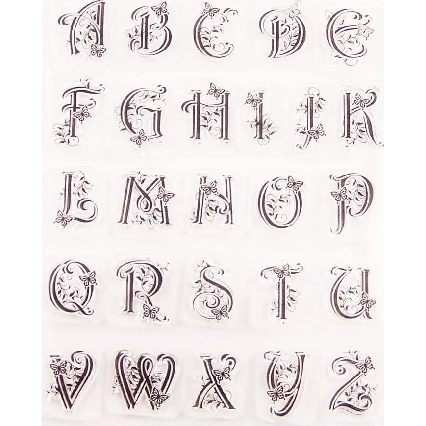 Sello Transparente Letras Mayúsculas NVZBL 26 para Scrapbooking
