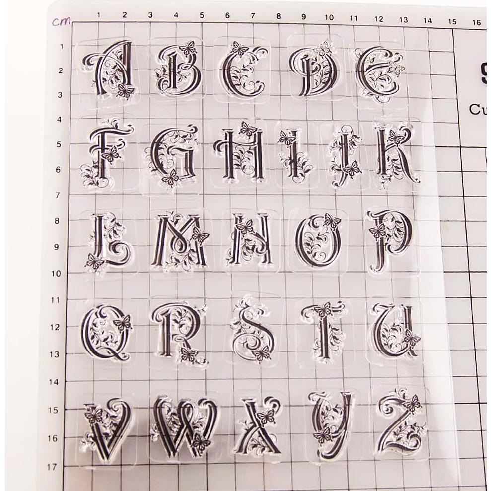 Sello Transparente Letras Mayúsculas NVZBL 26 para Scrapbooking