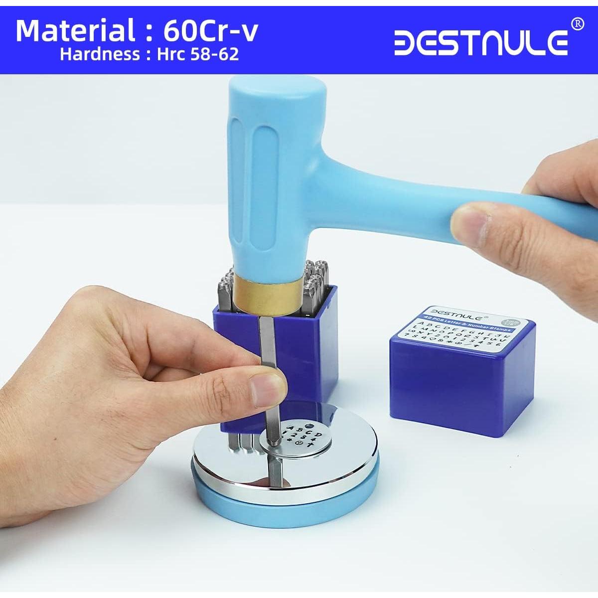 Kit de Estampado de Metal 42 Piezas BESTNULE - Letras y Números