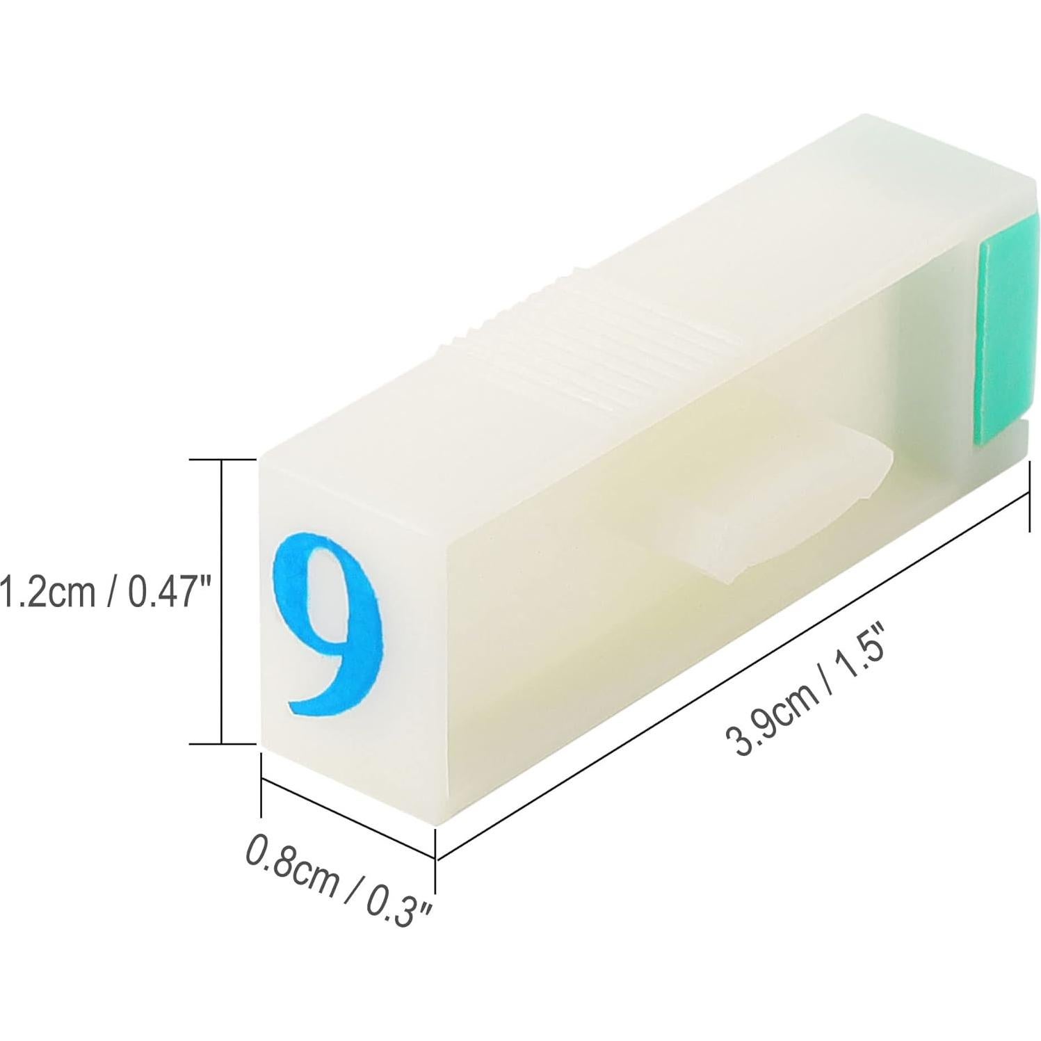 Juego de Sellos de Números Desmontables uxcell 0-9 Verde