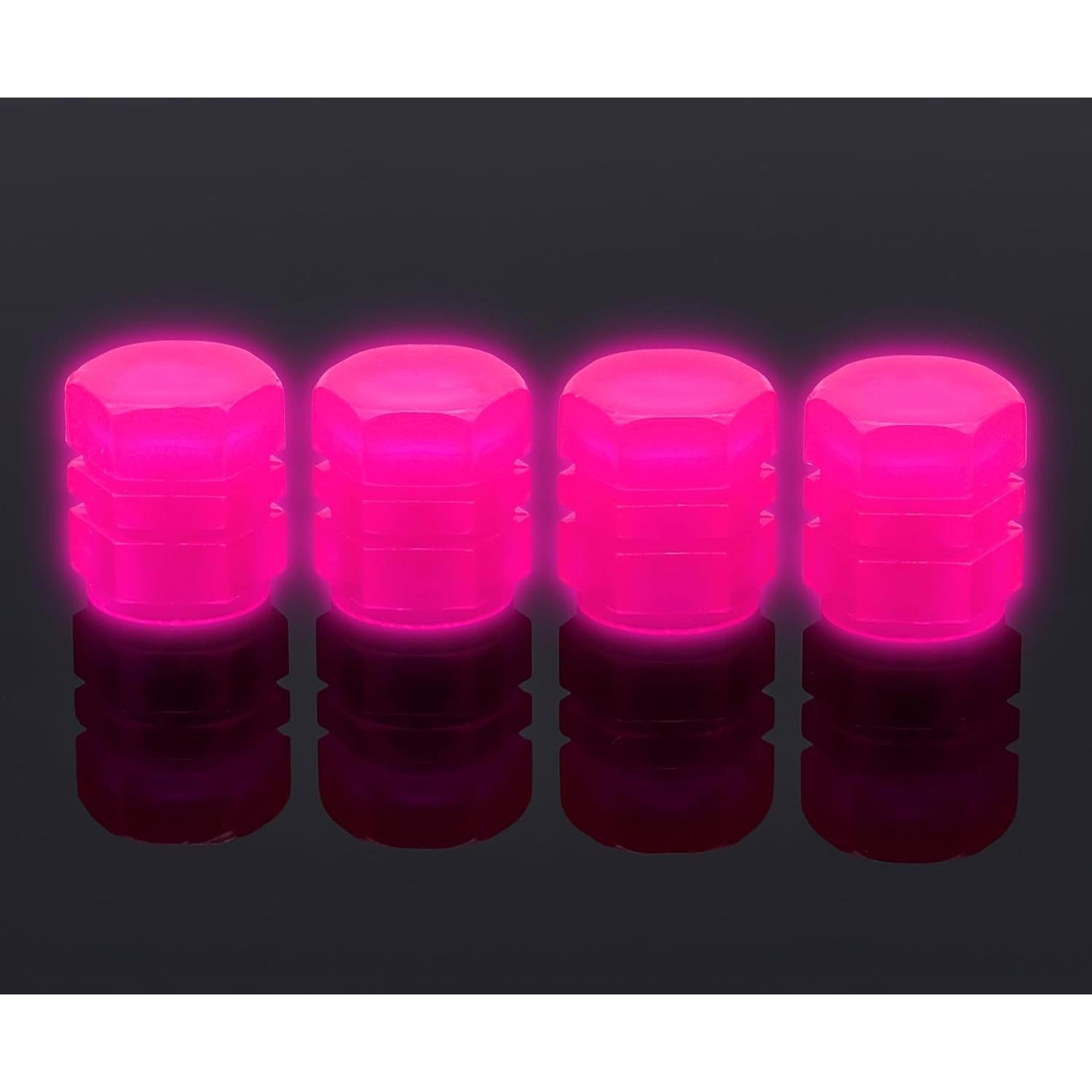 4 Tapas de Válvula de Neumático MEAJOO Rosa Universal