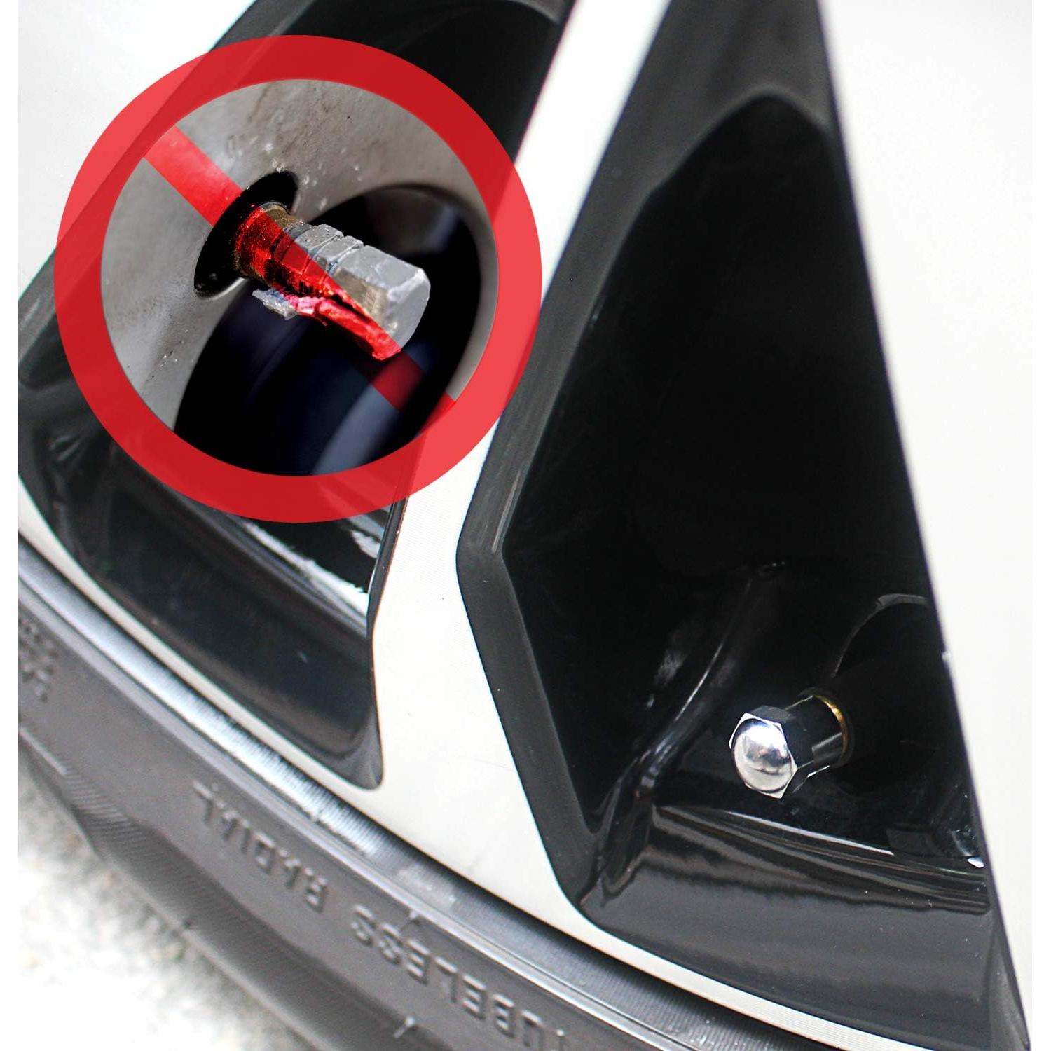 Tapas de Válvula de Neumático SAMIKIVA - Paquete de 8, Cromadas