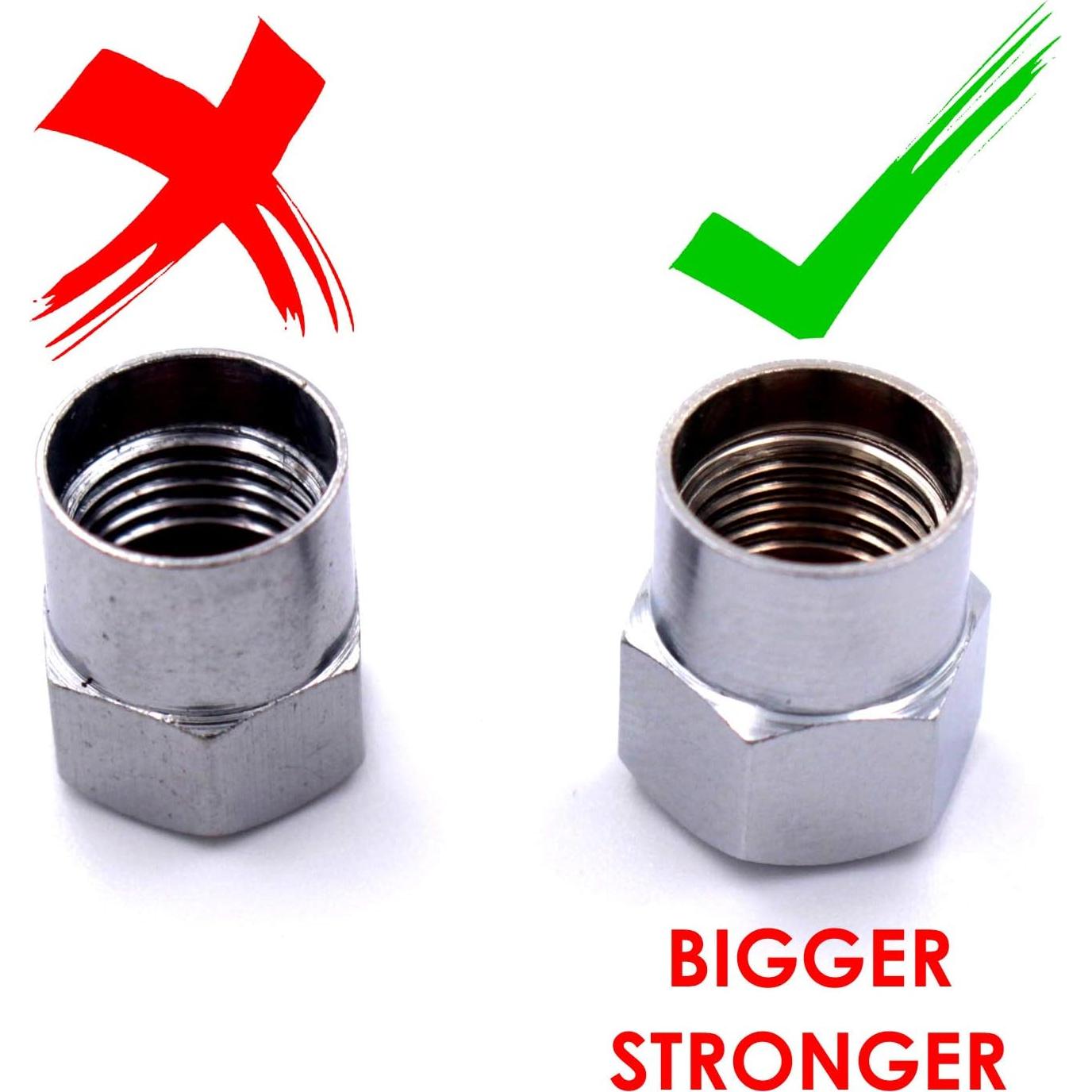 Tapas de Válvula de Neumático SAMIKIVA - Paquete de 8, Cromadas