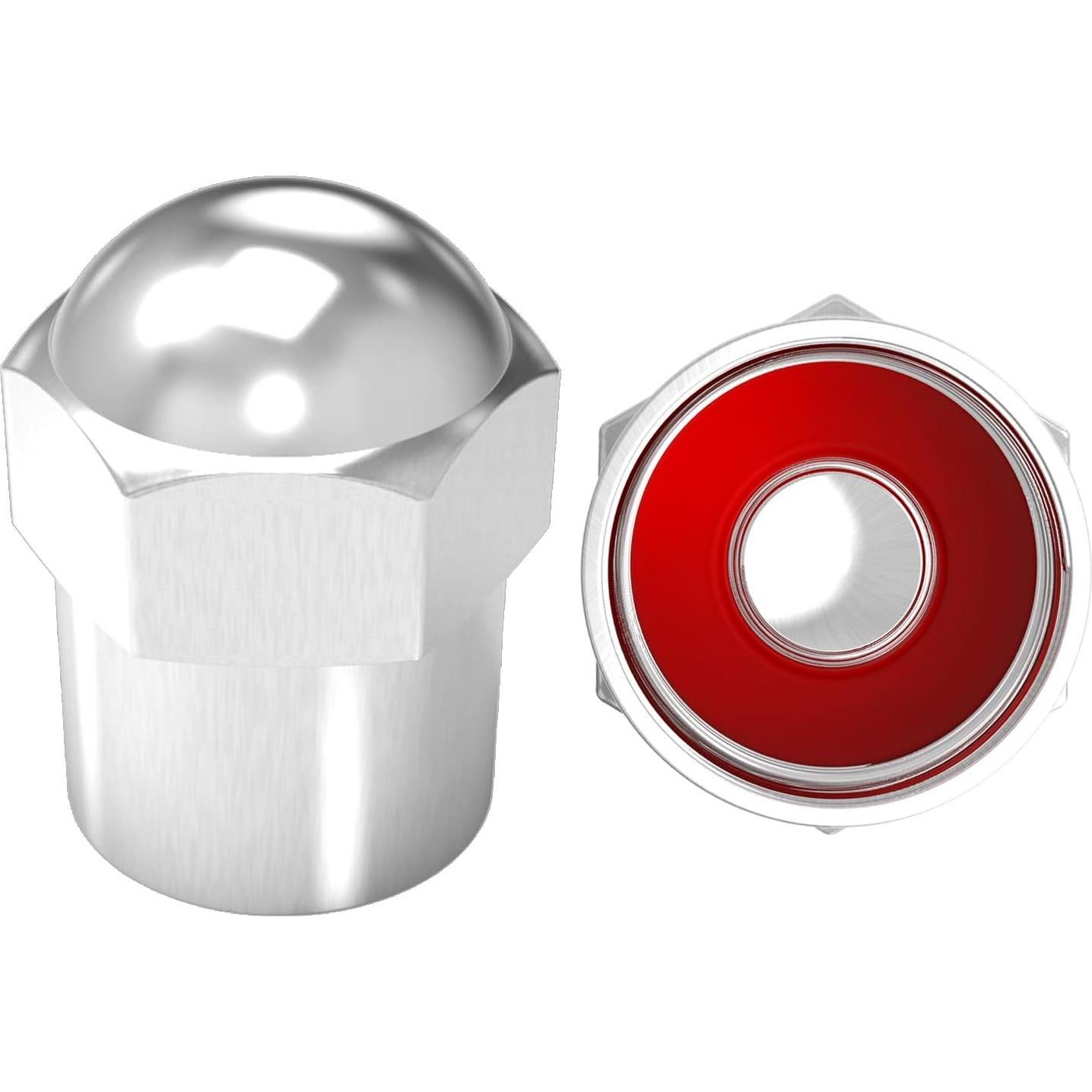 Tapas de Válvula de Neumático SAMIKIVA - Paquete de 8, Cromadas