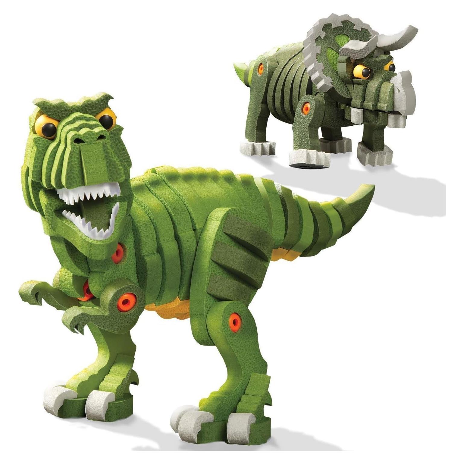Set de Construcción Dinosaurios Bloco Toys T-Rex y Triceratops 200 Piezas